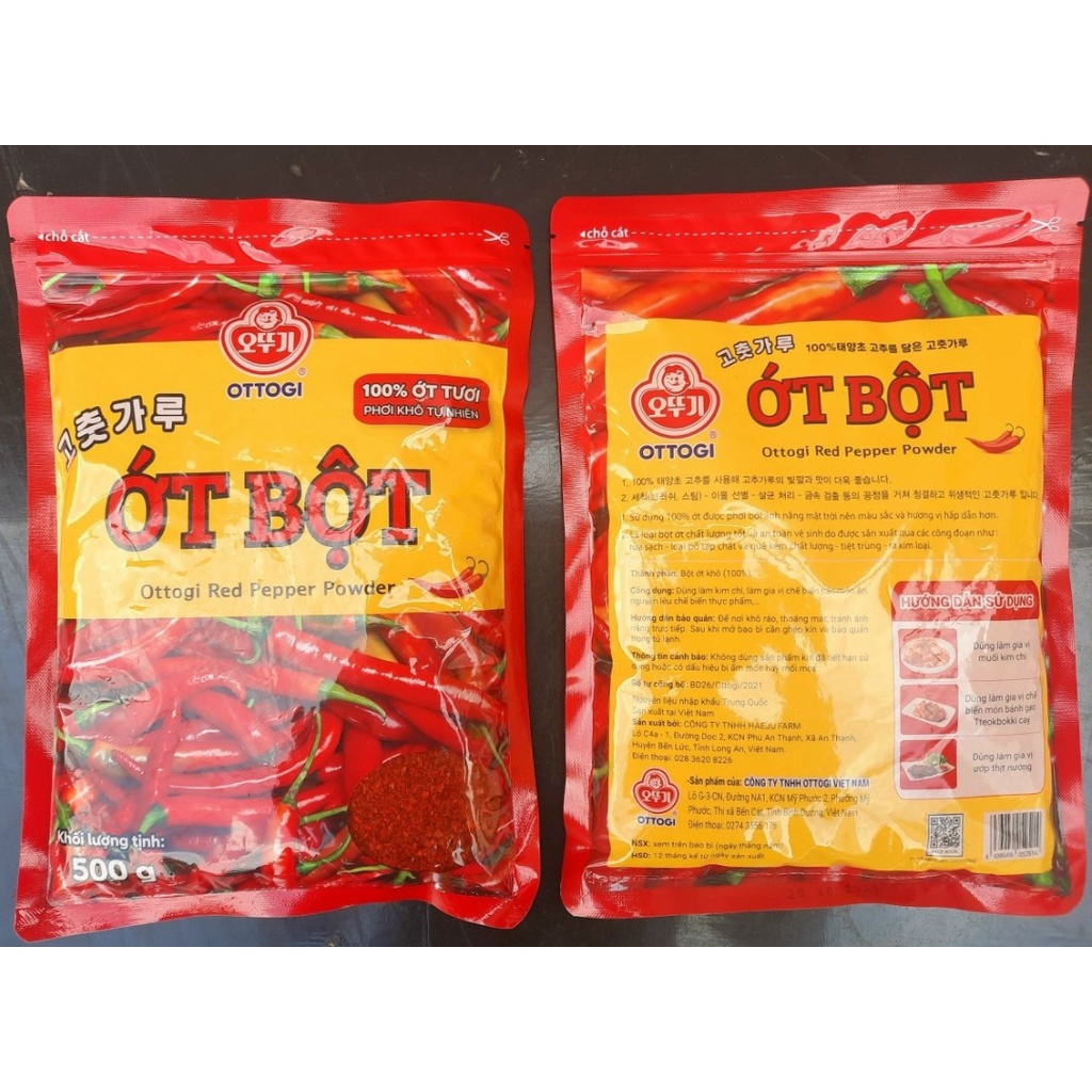 Ớt bột vảy Hàn Quốc Ottogi - gói 500g