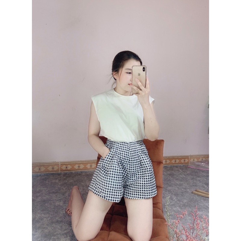 SET ÁO PULL + QUẦN SOOC KẺ ZICZAC | BigBuy360 - bigbuy360.vn