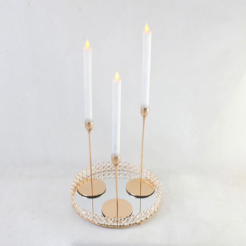 Bộ Giá Đỡ 3 Cột Bằng Kim Loại Sang Trọng Trang Trí Bàn Làm Việc / Tiệc Cưới / Nhà Cửa