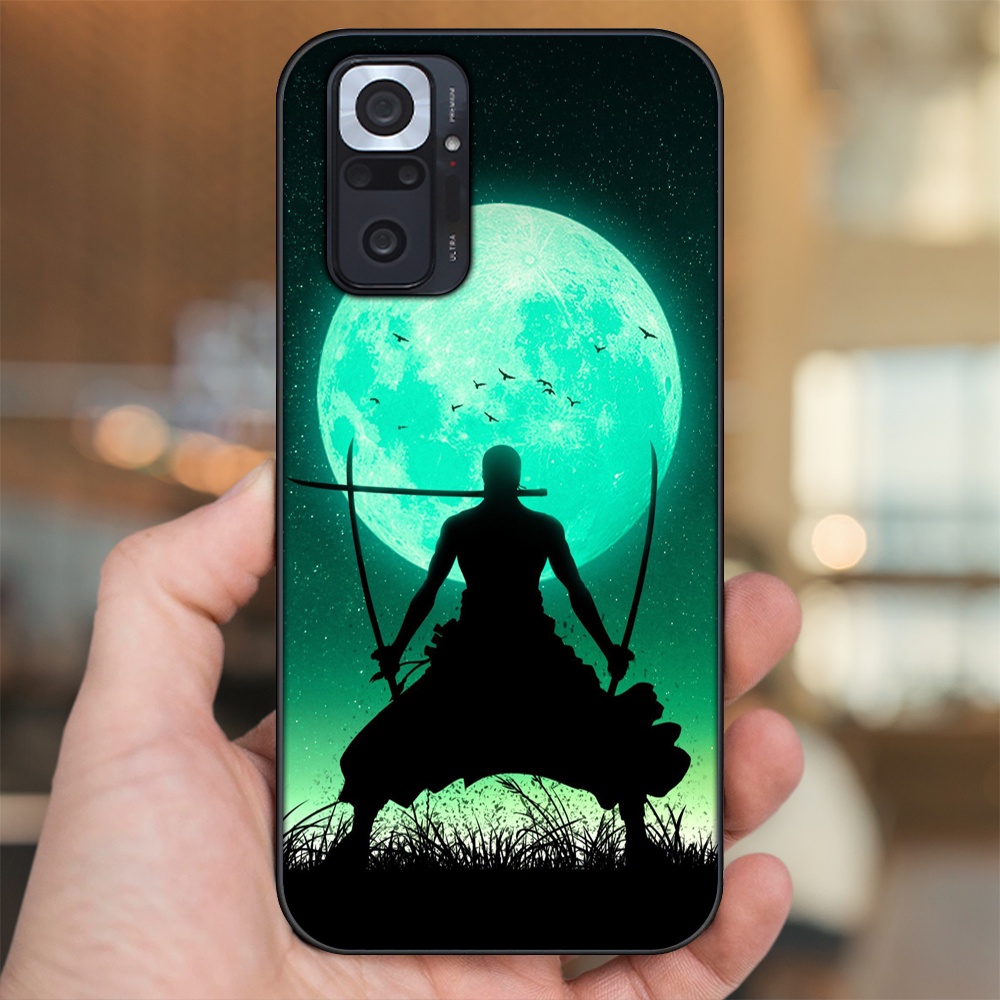 Ốp lưng Xiaomi Redmi Note 10 Pro viền đen in hình Zoro One Piece