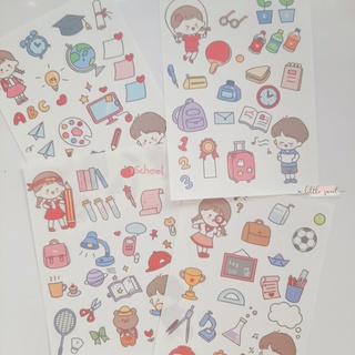 Set 4 tấm hình dán, sticker giấy dễ thương