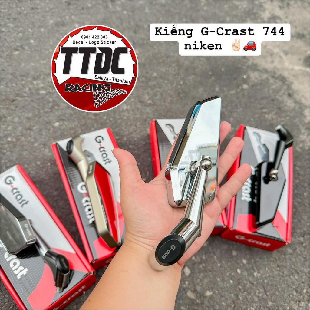 [Chính Hãng] Kiếng G-crast 744 from chân ngắn màu chrome niken mới cực bóng gắn mọi dòng xe ✌