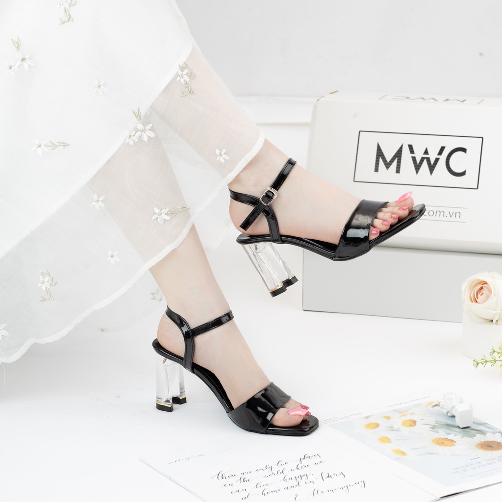 Giày Cao Gót Nữ MWC Đế Thuỷ Tinh 7CM Quai Ngang Thanh Lịch NUCG -3967