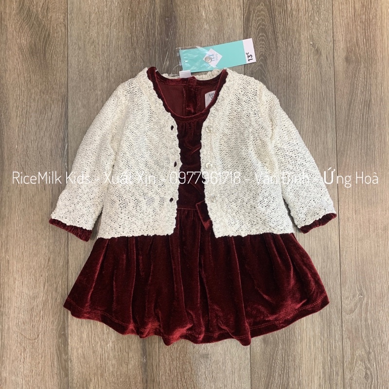 Áo Cadigan Len Tex xuất dư xịn cho bé gái