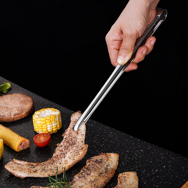 Oukeai Kẹp Gắp Thức Ăn Đa Năng Bằng Thép Không Gỉ 304