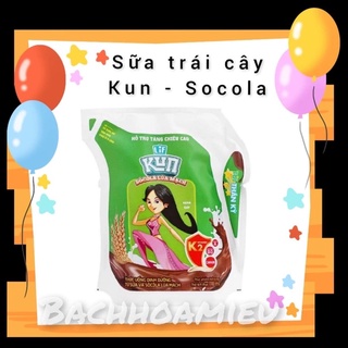 Thùng 24 bịch sữa trái cây Kun LiF hương Socola cho bé yêu