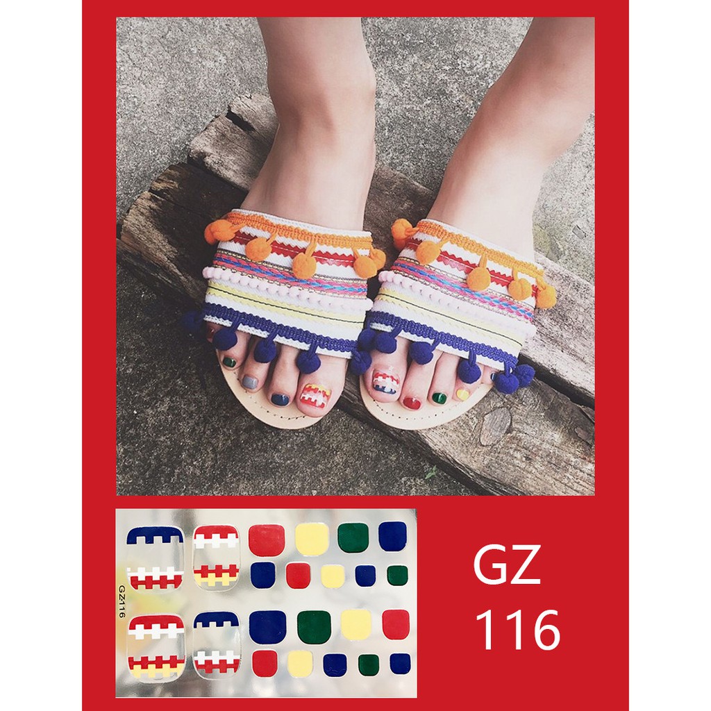 Móng chân giả 3D xinh xắn tự trang trí móng chân GZ098-114