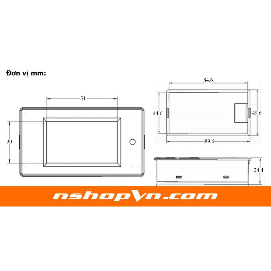 Đồng Hồ Đo Dòng Áp Công Suất Mức Năng Lượng AC 100A (CT kẹp)