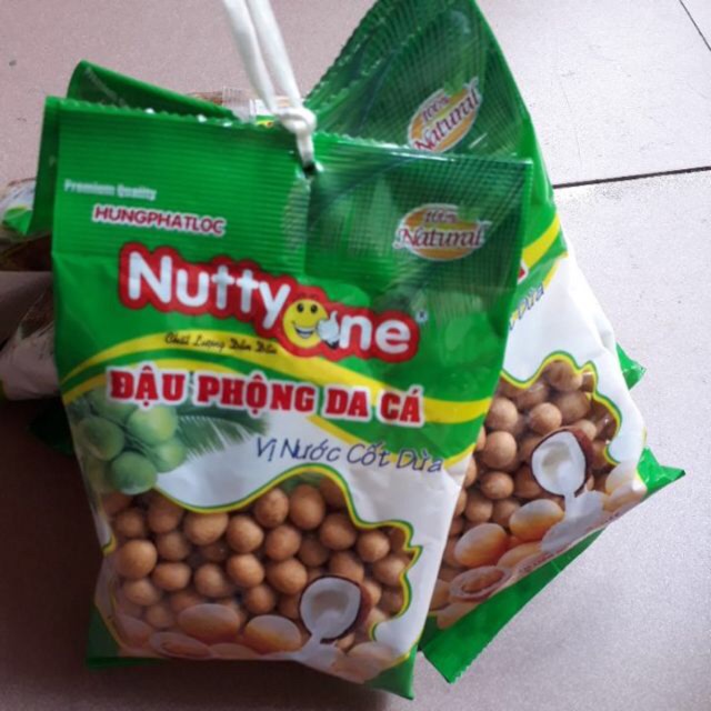 Dây 10 Bịch Đậu Phộng Nước Cốt Dừa Nutty One 100gr