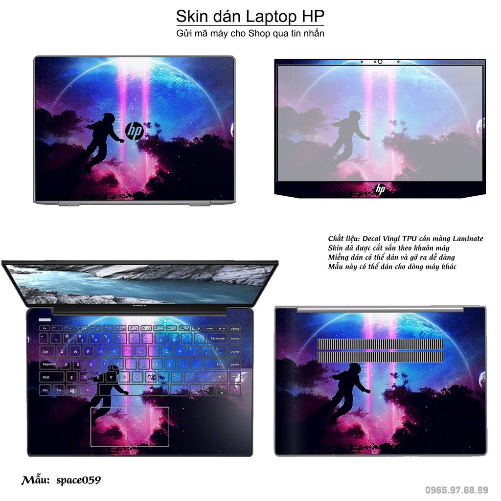 Skin dán Laptop HP in hình không gian nhiều mẫu 10 (inbox mã máy cho Shop)