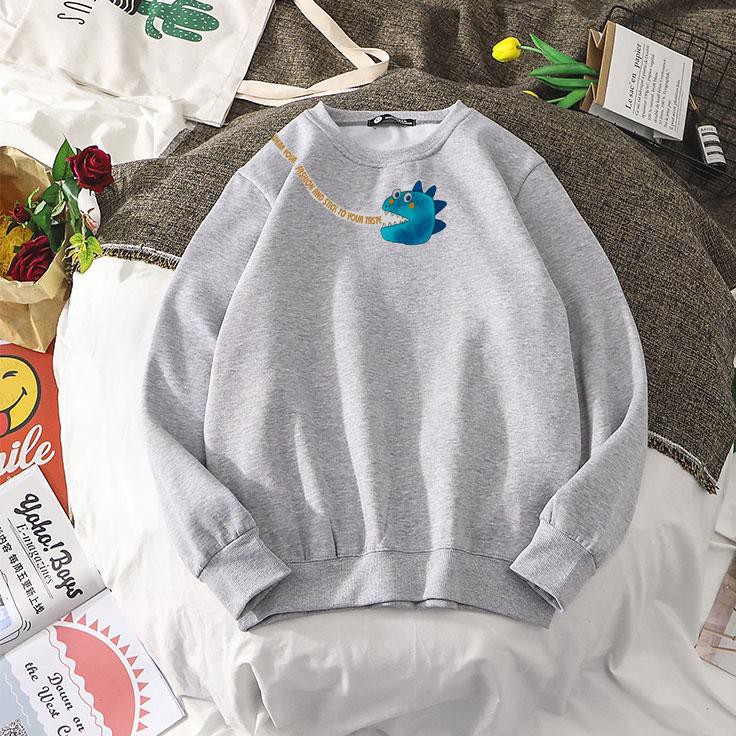 [VIDEO THẬT] Áo Sweater Nam Nỉ Ngoại Khủng Long Viền Cổ Form Rộng dáng Oversize ( unisex nam nữ đều mặc được) | BigBuy360 - bigbuy360.vn