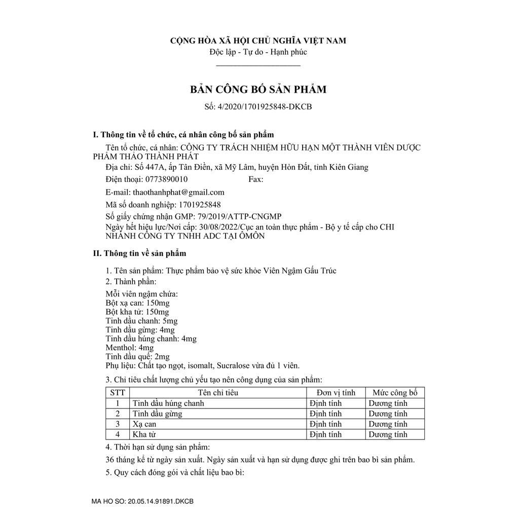 Viên ngậm Giảm ho Gấu trúc