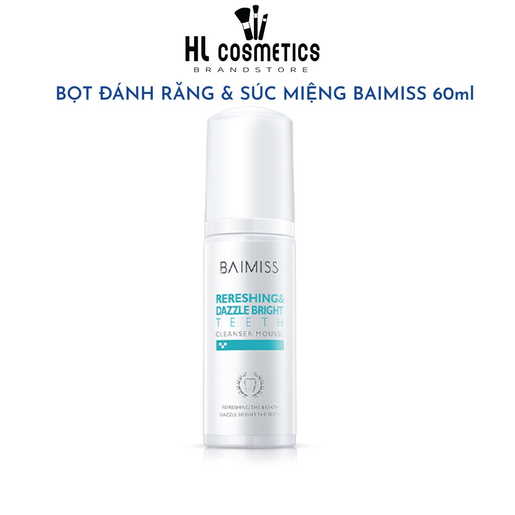 Bọt Đánh Răng &amp; Súc Miệng Baimiss Ngừa Vôi Chống Ố Răng Toàn Diện 60ml BMYR58