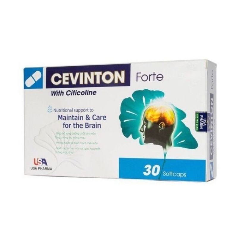 Viên uống bổ não Cevinton Fort tăng cường trí nhớ, tăng tuần hoàn máu não - Hộp 30 viên