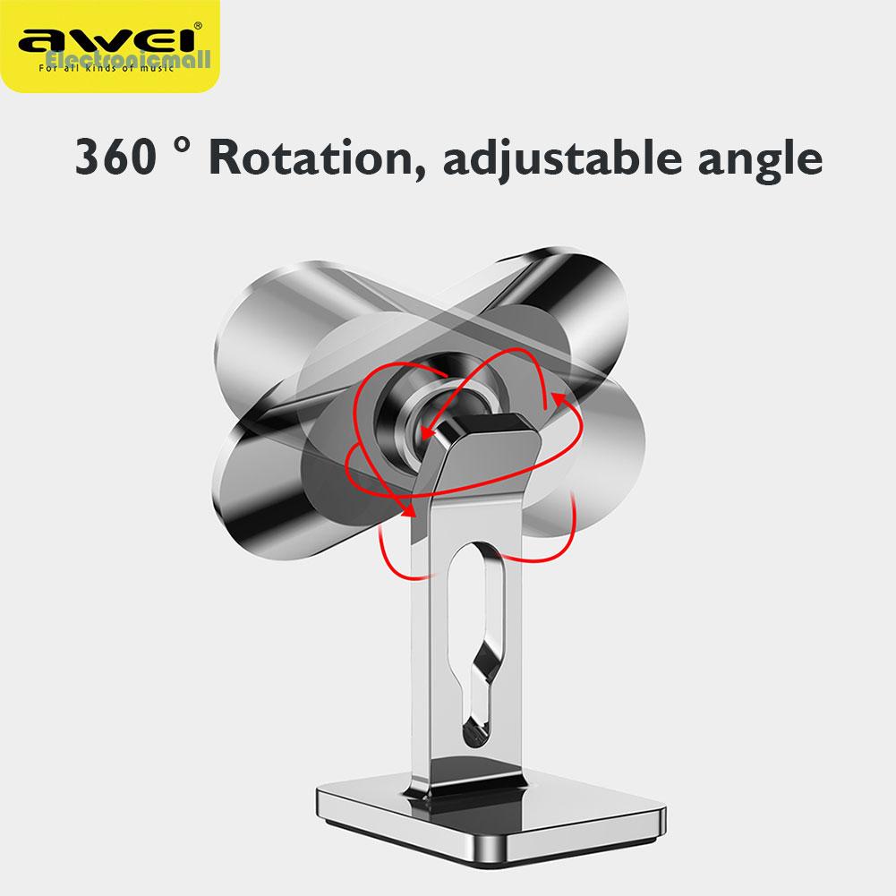 AWEI Giá Đỡ Điện Thoại / Gps Trên Xe Hơi Xoay 360 Độ Tiện Dụng Kèm Phụ Kiện | BigBuy360 - bigbuy360.vn