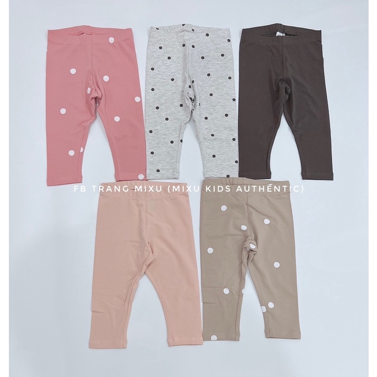 Set 5 quần legging bé gái HM Auth