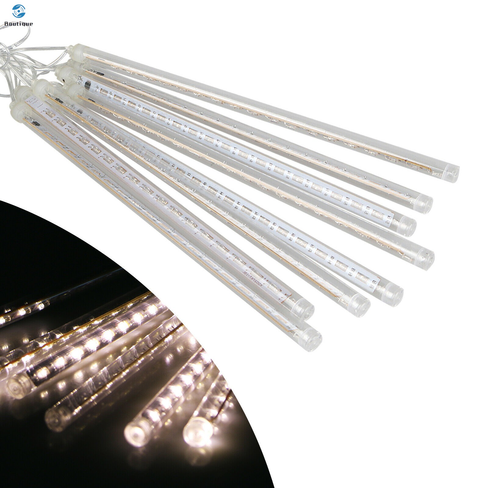 Đèn Led Sao Băng 30cm Với 8 Ống Trang Trí Giáng Sinh