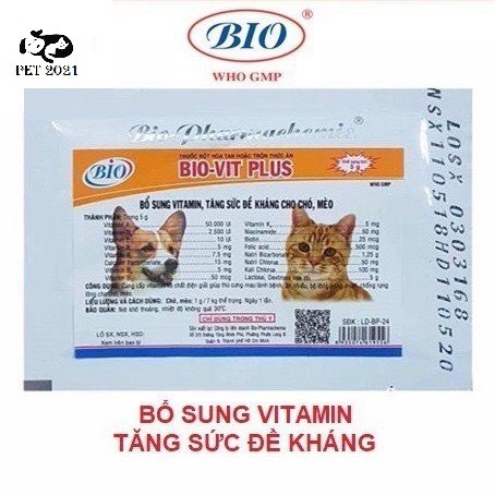BIO-VIT PLUS Bổ Sung Vitamin , Tăng Đề Kháng Cho Chó Mèo
