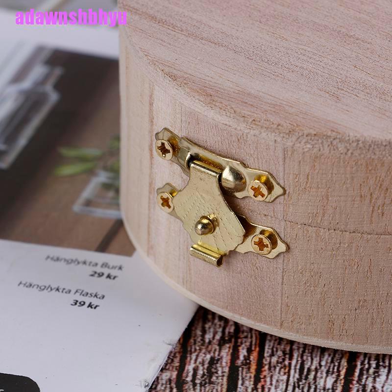 1 Hộp Gỗ Tròn Đựng Trang Sức Làm Quà Tặng