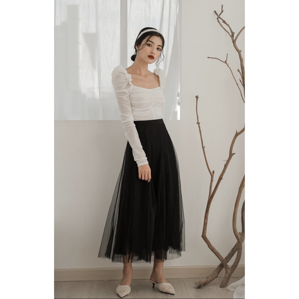 Váy midi phối ren - Lace Skirt | BigBuy360 - bigbuy360.vn