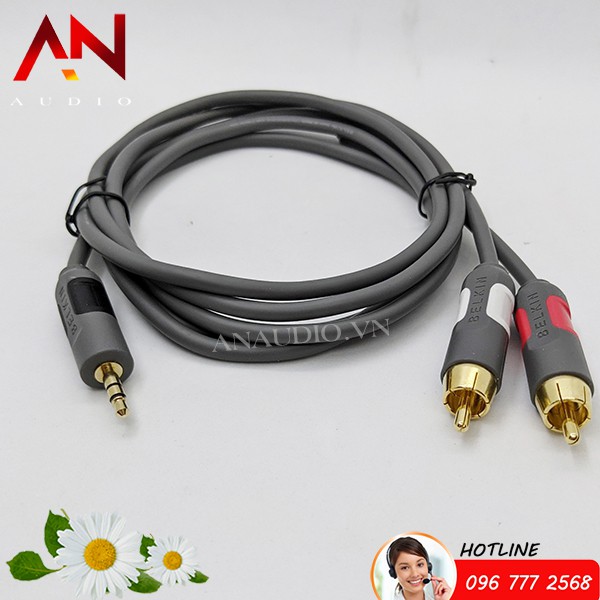 Dây jack 3.5 ra 2 AV Belkin 1.8m