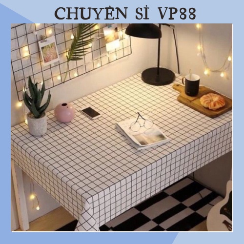 Khăn trải bàn học, bàn ăn vintage caro chống thấm nước, khăn làm phông nền chụp ảnh, làm thủ công 88038 Shop Chuyên Sỉ
