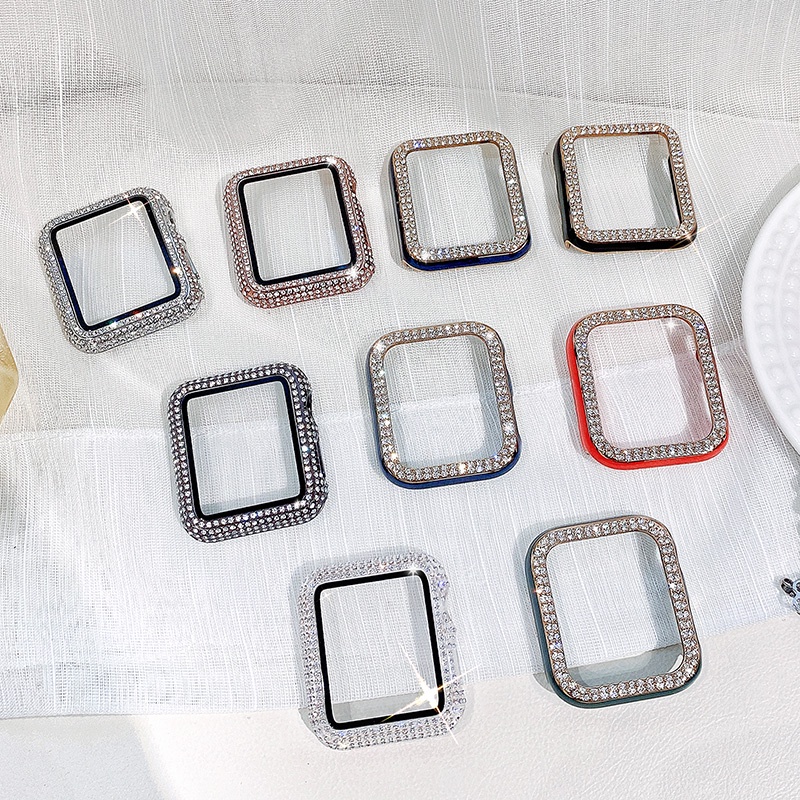Ốp kính cường lực bảo vệ màn hình thích hợp cho Apple Watch 38mm 40mm 44mm 42mm 6 5 4 SE 3 2