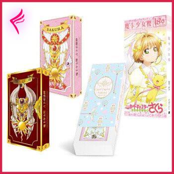 Hộp thẻ bài Clear Card Clow Cardcaptor pha lê Sakura Thủ lĩnh Tarot xanh hồng nâu