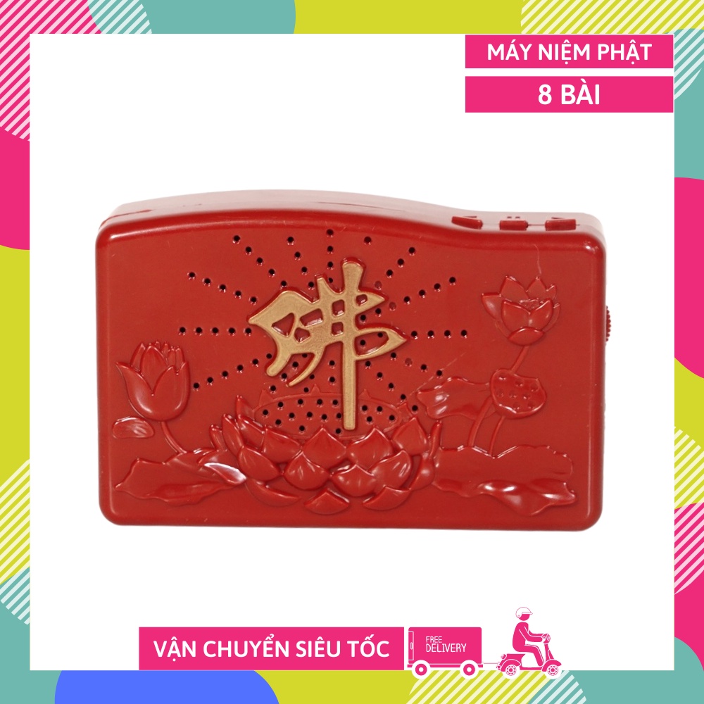 Máy tụng kinh phật chính hãng bền tốt, máy nghe kinh Phật 8 bài - Có cổng sạc và 2 PIN
