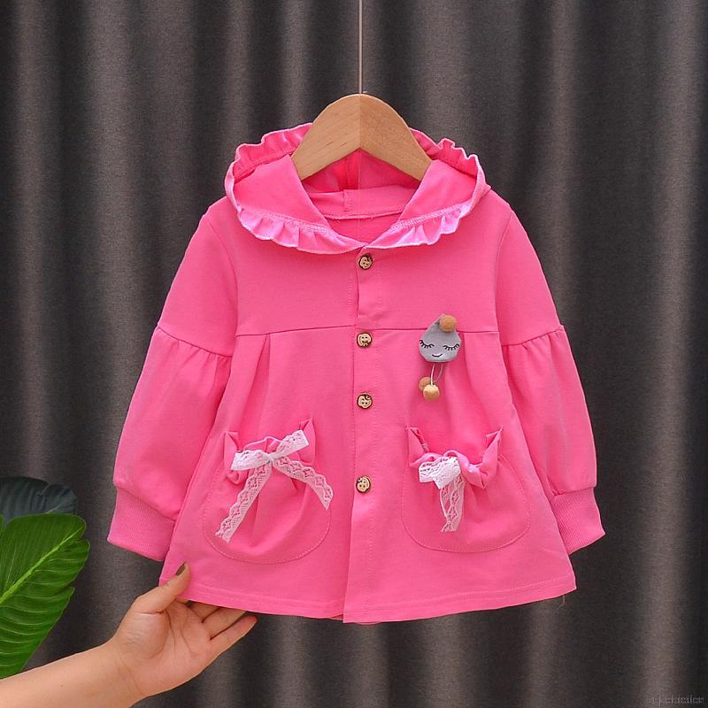 Áo khoác cotton có khóa kéo kiểu dáng hoạt hình đáng yêu cho bé
