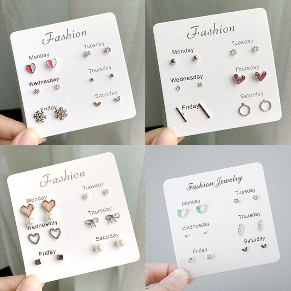 Set 2 / 6 Cặp Khuyên Tai Nữ Thời Trang