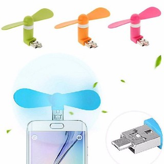 QUẠT MINI 2 CÁNH 2 IN 1 DÙNG MICRO USB & USB - 000148
