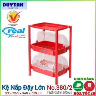 Kệ chén nhựa duy tân Có Nắp Đậy Lớn 2 ngăn-3 tầng -KT 59.5 x 40.5 x 86.6 cm