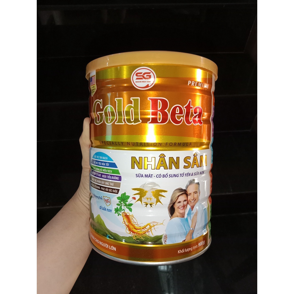 Sữa Gold Beta Nhân Sâm 900g, Tăng sức đề kháng - Phục hồi sức khỏe