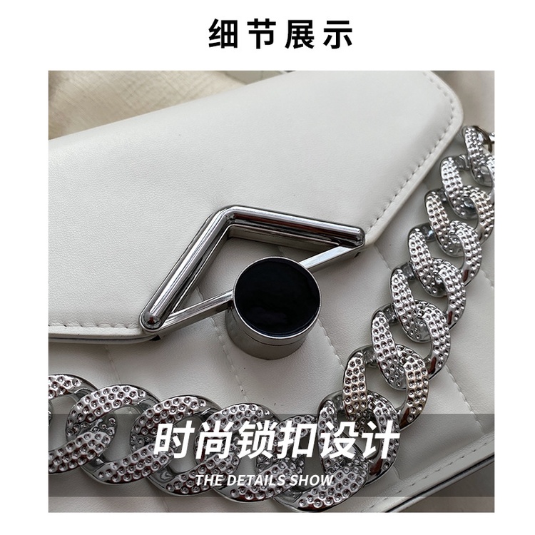 Túi Xách JASMIN NOIR Đeo Chéo Nắp Gập Họa Tiết Sọc Thời Trang Dành Cho Nữ
