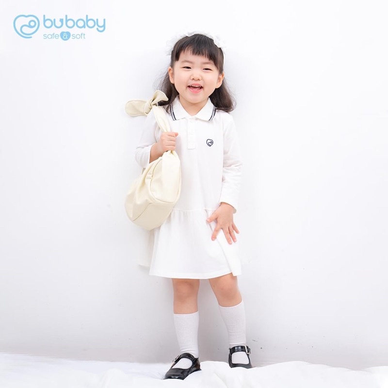 Váy Dài Tay Ponie Bu baby, Đầm Polo Bé Gái