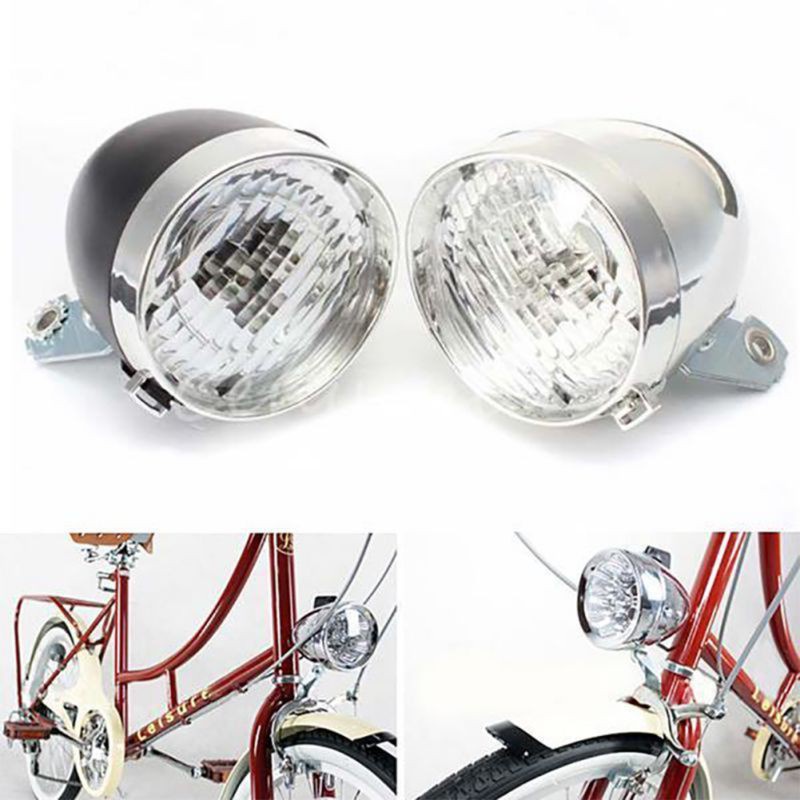 SUN Vintage Classic Bicycle 3 LED Front Light Headlight City Road Bike Flashlight Lamp Retro Sports Entertainment Bicycle Repair Modification Accessories Parts