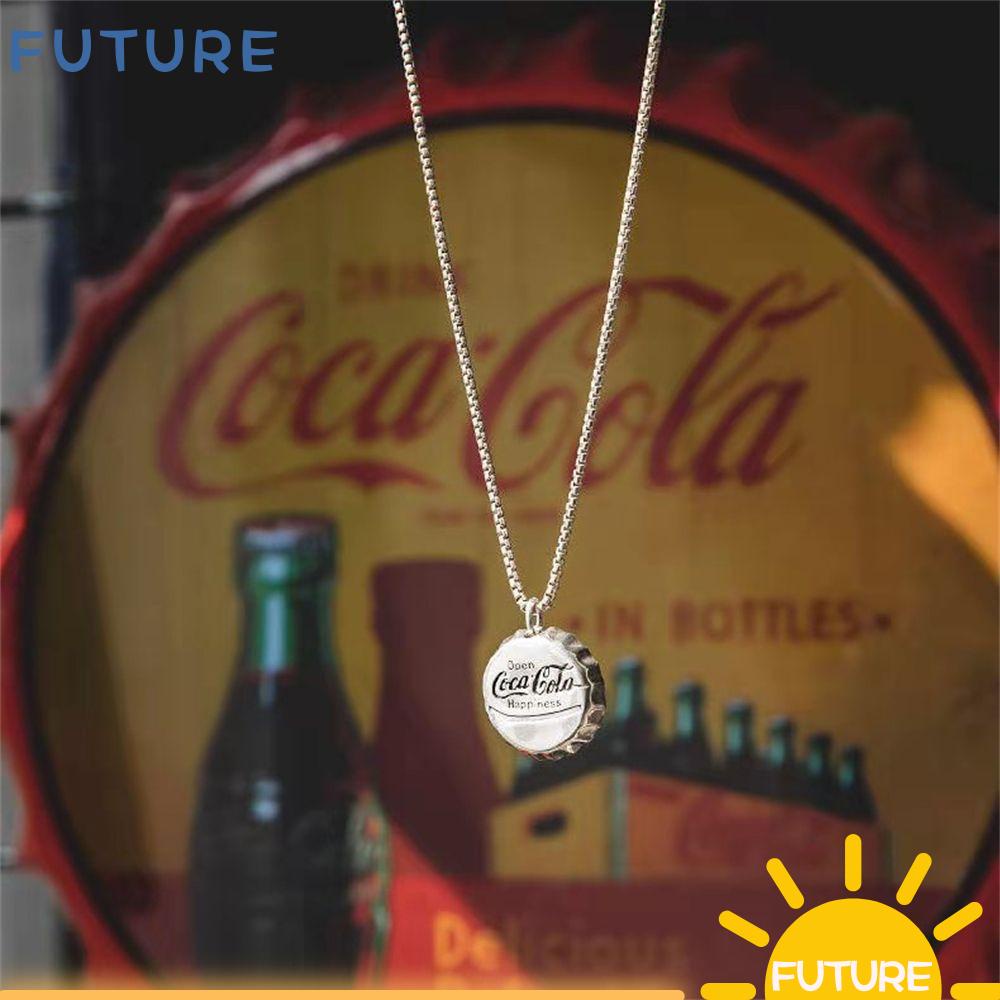 FUTURE Fashion Cola Bottle Cap Necklace Vintage Punk Beer Drink Pendant Biker Rock Men Women Gothic Hip Hop