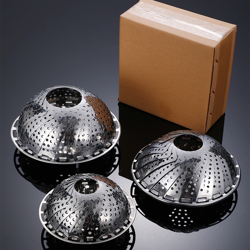 Vỉ Hấp Bằng Thép Không Gỉ 430 Có Thể Gấp Gọn Tiện Dụng