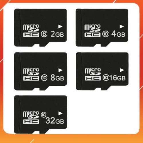 Xả kho - Thẻ nhớ MicroSD Class 10 Tốc độ cao (Đen) 2GB/4GB/8GB/16GB/32GB/64GB chất lượng cao