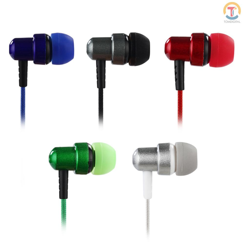 K2 3.5mm Wired Headphones In-Ear Headset Stereo Music Earphone Smart Phone Earpiece Earbuds In-line Control w/ Microphone