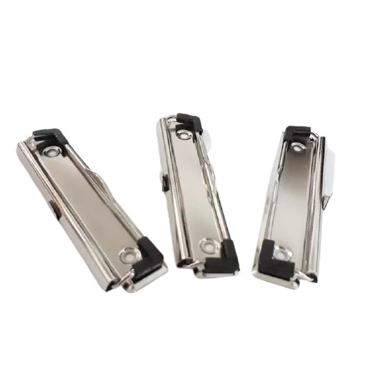 Kẹp file - Kẹp trình ký inox 12 cm có vân cao cấp + nhựa bo 2 góc - 1 chiếc