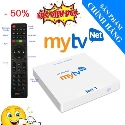 Android tv Box MYTVNET NET1 + Điều khiển thông minh