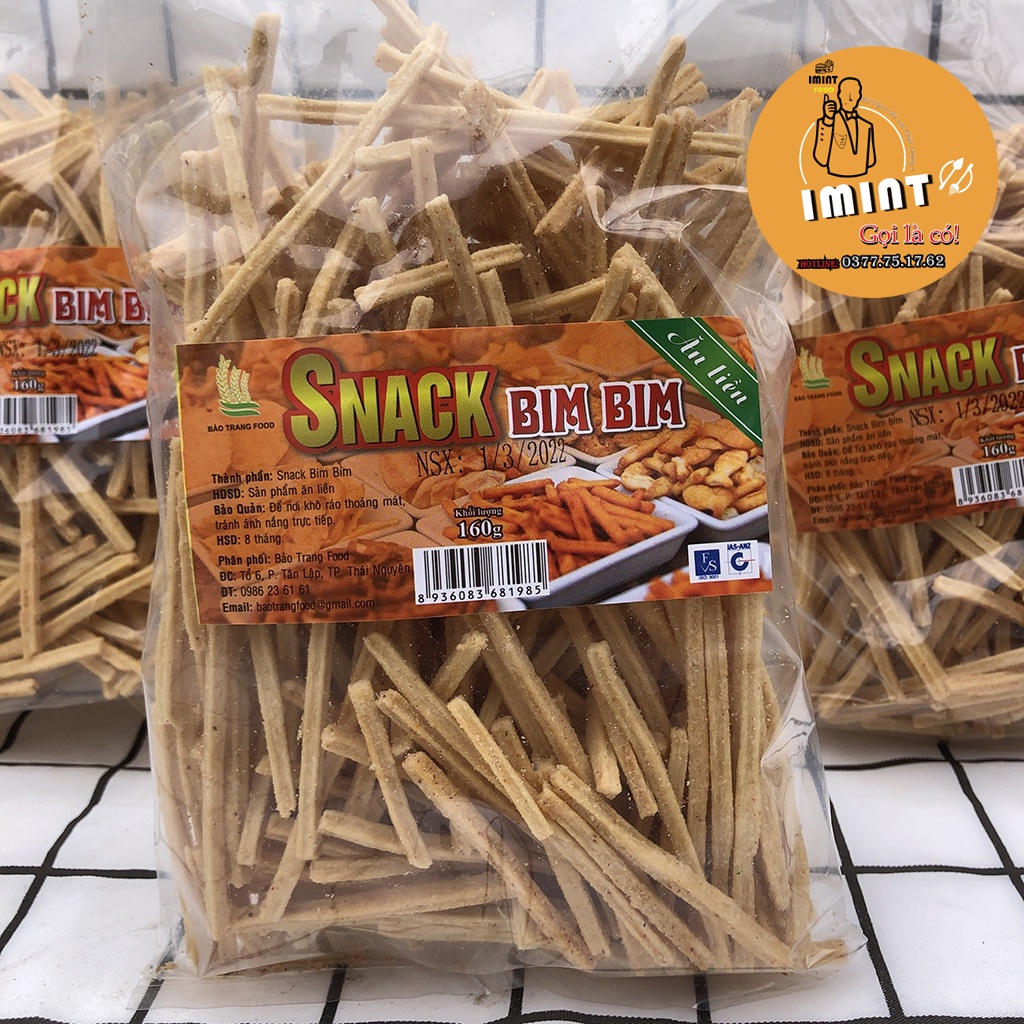 Bim Bim Ngó Sen Gói 160g món quà tuổi thơ  đồ ăn vặt IMINT FOOD