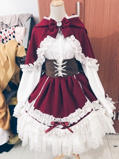 Váy lolita đỏ trắng