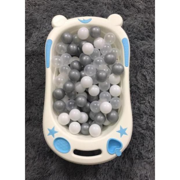 Bóng Nhựa Holla Kiddy nguyên sinh không mùi Trong Xám Trắng 7cm