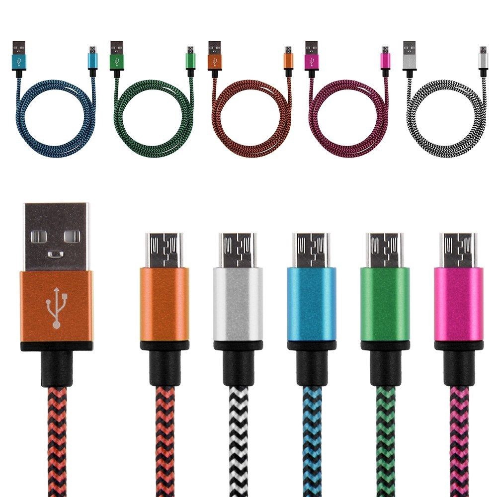 Dây cáp sạc nhanh tích hợp dữ liệu cổng micro USB sợi bện thời trang tiện lợi