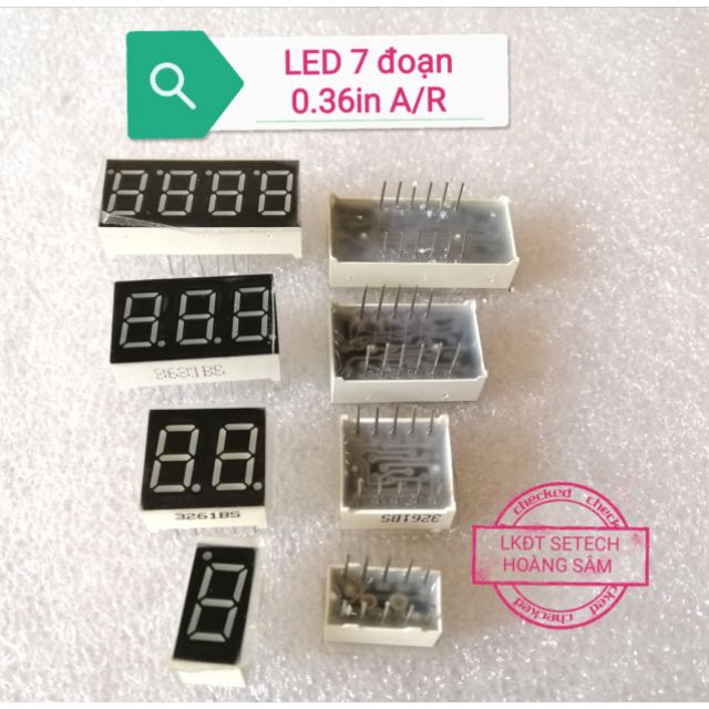 LED 7 đoạn Anode chung 0.36in màu đỏ(1 2 3 4)