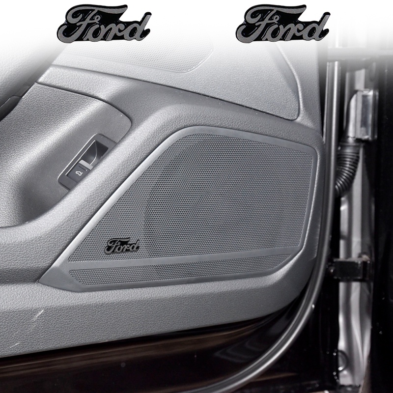 Bộ 4 / 10 Miếng Dán Logo 3D Bằng Nhôm Trang Trí Loa Video / Loa Xe Hơi Ford Kuga Fiesta Focus Mondeo Mk1 Mk2 Mk3 St