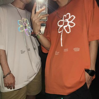 Áo thun Stee Phản quang bạc FLOWER SUPER FRESH Unisex